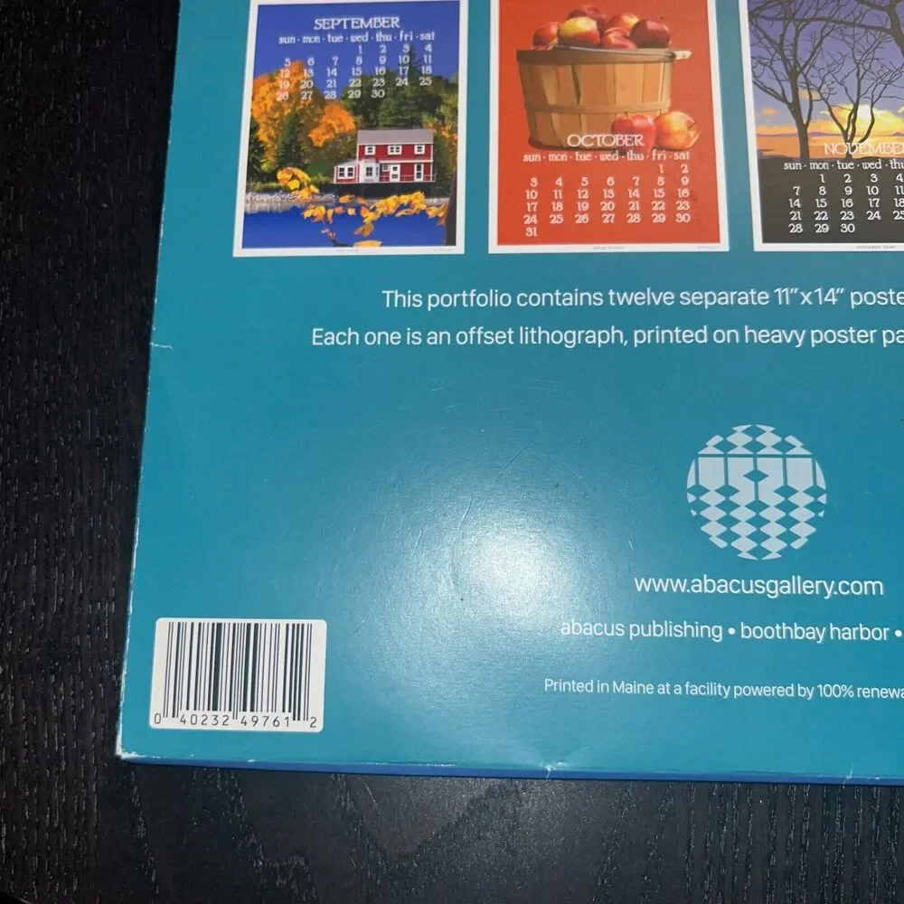 Abacus Calendar 11 x 14 Posters by artist Dana Heacock 2021 *Missing December